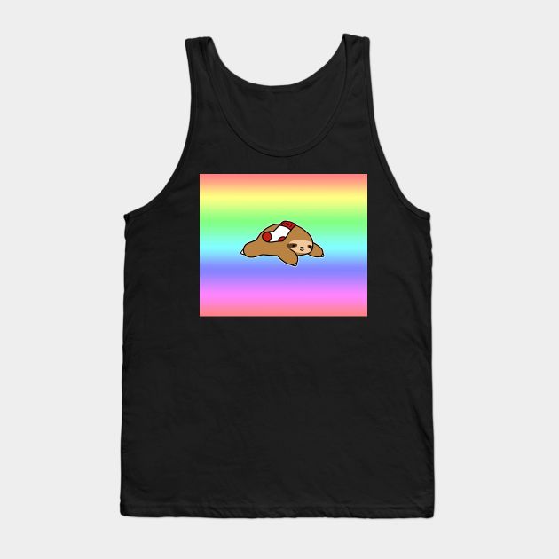 Sock Sloth Rainbow Gradient Tank Top by saradaboru